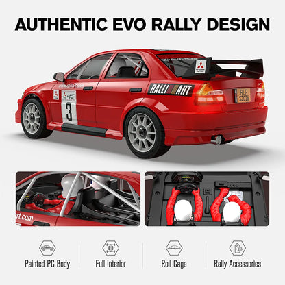 1/7 RC Rally Car 4WD For Mitsubishi Lancer EVO 6.5 Competition Grade Brushless High Speed RTR Remote Control Racing Vehicle