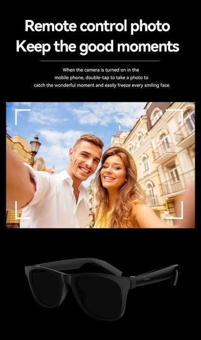 Lenovo Remote Touch Control 8K AI Smart Glasses Bluetooth Wireless Sunglasses Photo Camera Recording Voice Assistant Translator