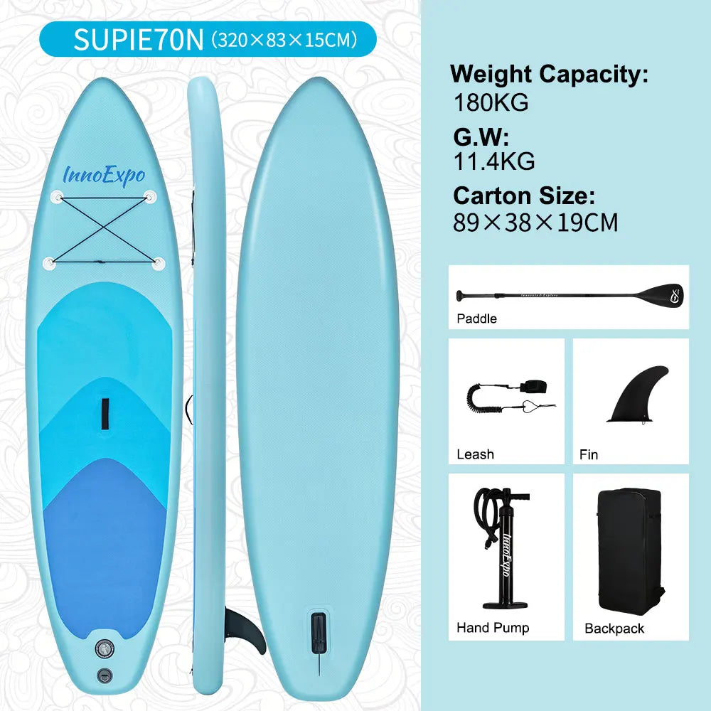 Uppblåsbart SUP-bräde InnoExpo med tillbehör – 320–350 cm
