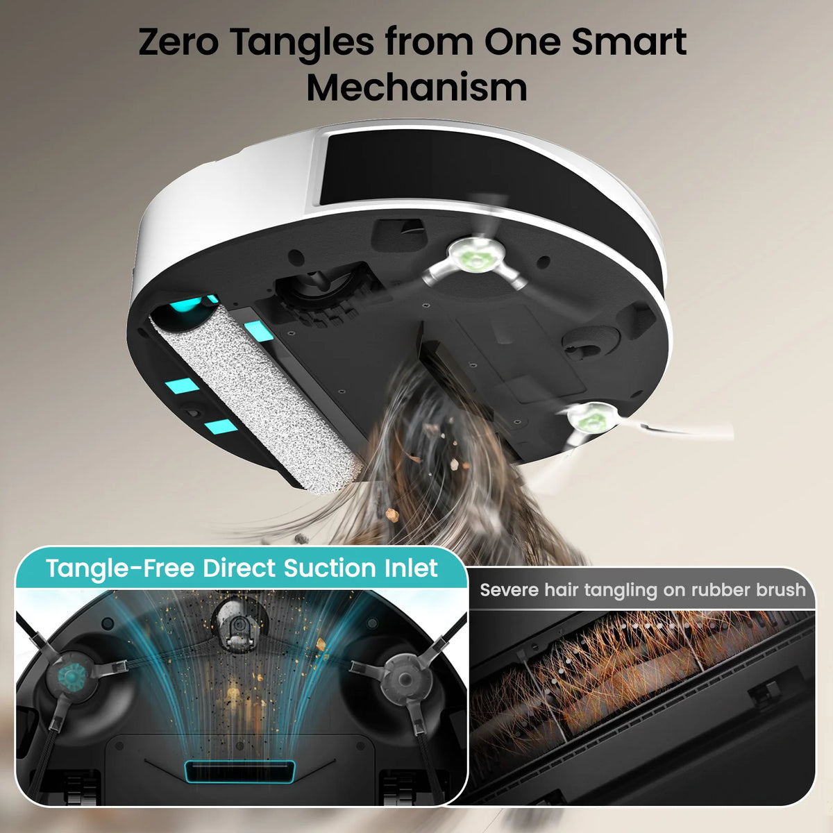 Lefant M265 Robot Vacuum Cleaner and Mop, 20,000Pa Suction, 800ml Dustbin, 28cm Mini Roller Robot Vacuum with Instant Automatic Cleaning, 5G WiFi/APP/Alexa
