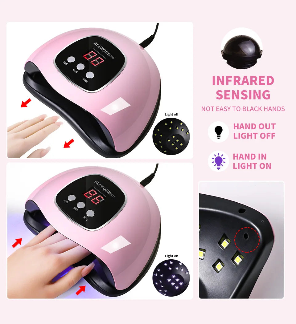 LIMEGIRL Nail UV Dryer Machine Professional 24 LED UV Manicure Lamp Home Use Nail Lamp For Drying Polish Varnish With USB Cable