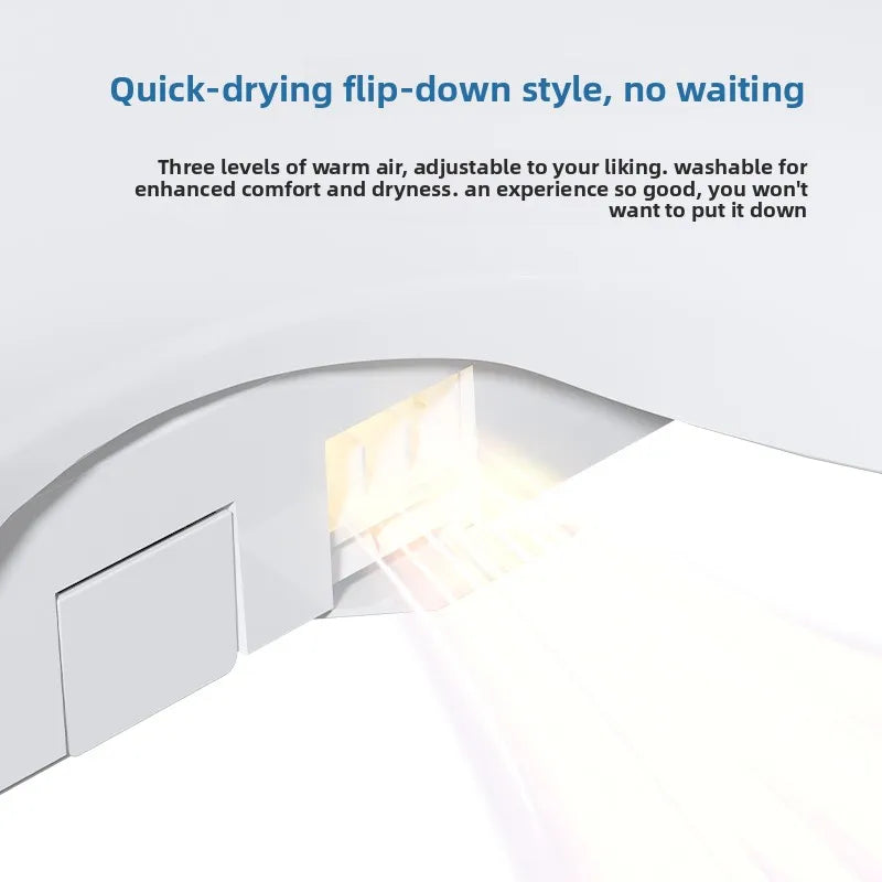 Intelligent Toilet Lid with Automatic Flip and Remote Control for Instant Hot Seat Toilet Cover LCD Display ,Round/Elongated