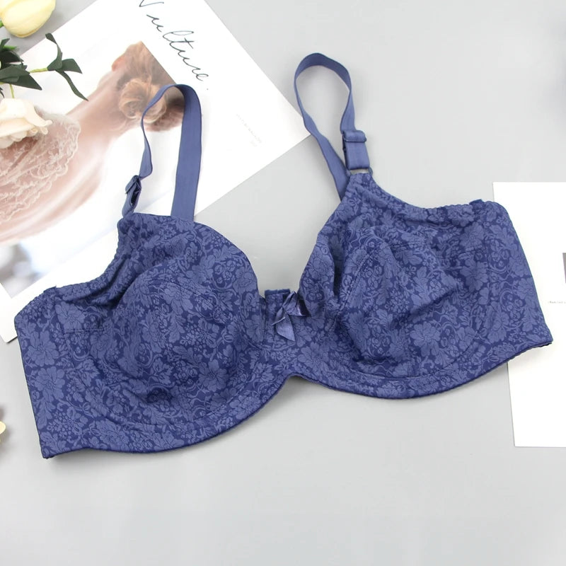2024 Ny DEF-Cup BH Ultratunn Stickad Underkläder för Kvinnor Plus Size Lingerie