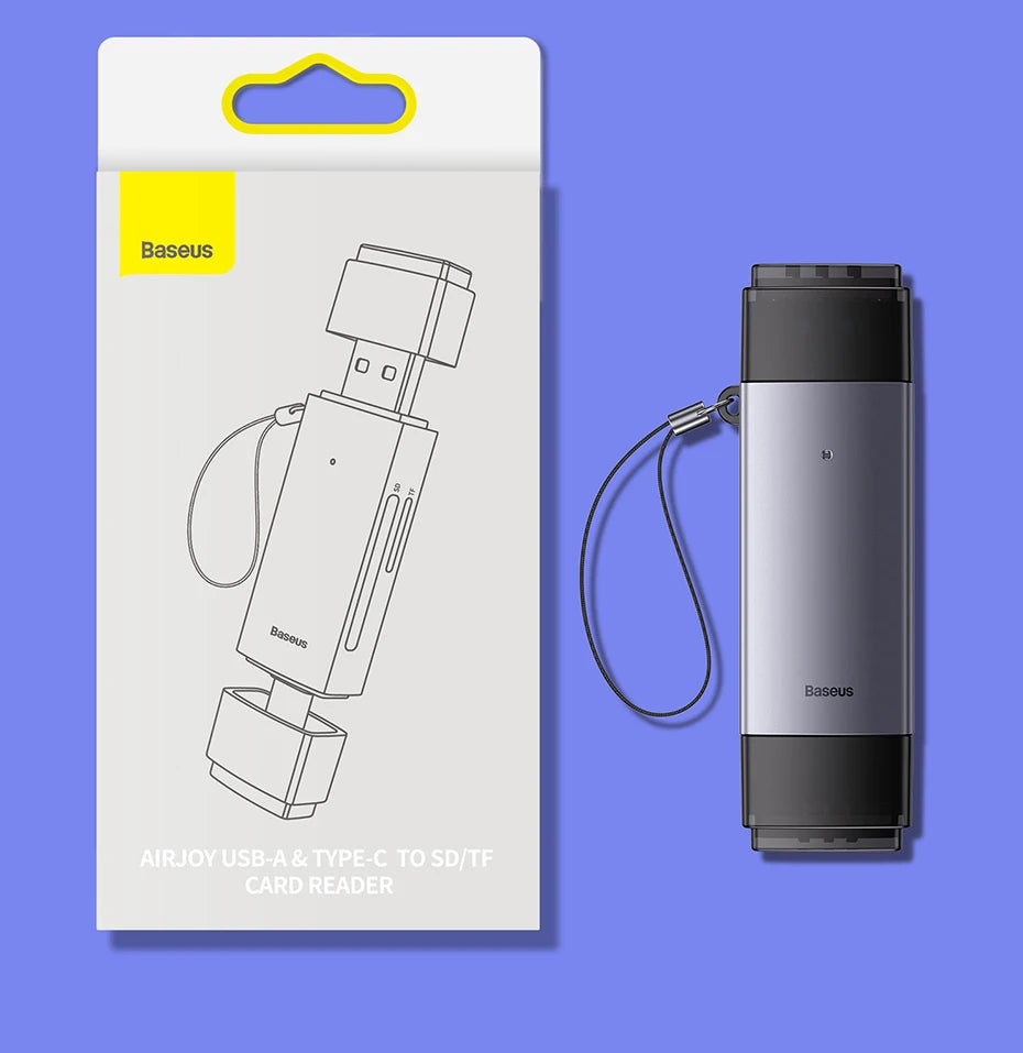 USB 3.0-kortläsare för SD och microSD – USB-A/USB-C