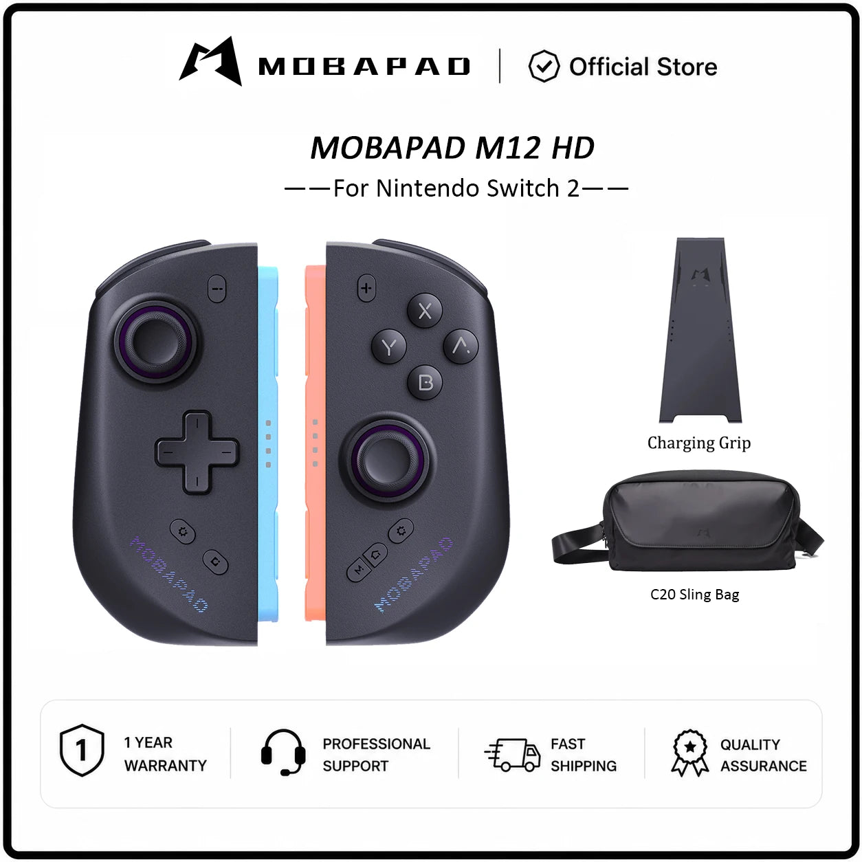 MOBAPAD M12 HD / M12 S Joypad for Nintendo Switch 2 with TMR Joystick HD Vibration Mechanical Buttons Remap Macro Gamepad