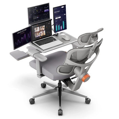 NEWTRAL NT002 Ergonomic Chair with Desktop,Adaptive Lower Back ,Footrest 4 Recline Angle Adjustable Backrest Armrest Headrest