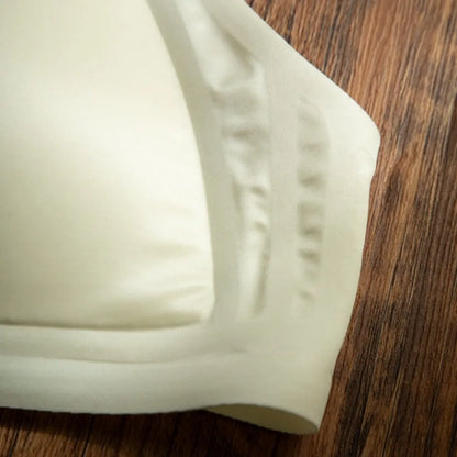 Thin Satin Wireless Deep V Bra Close-fitting Anti-sagging Push Up Underwear Traceless Gathered Breasts Seamless Bras Sport