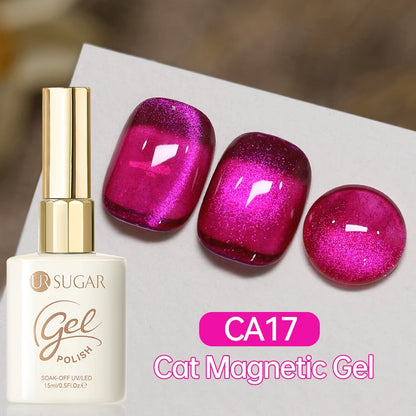 UR SUGAR 15ml Cat Magnetic Gel Nail Polish 30 Colors Semi Permanent Magnetic Gel UV/LED Soak Off Painting Vanrish Design