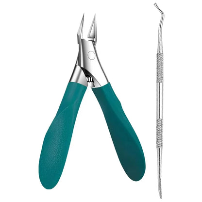 Stainless Steel Toenail Clipper Straight Blade for Ingrown & Thick Nails Sharp Pointed Tip Ingrown Nail Clipper Manicure Tools