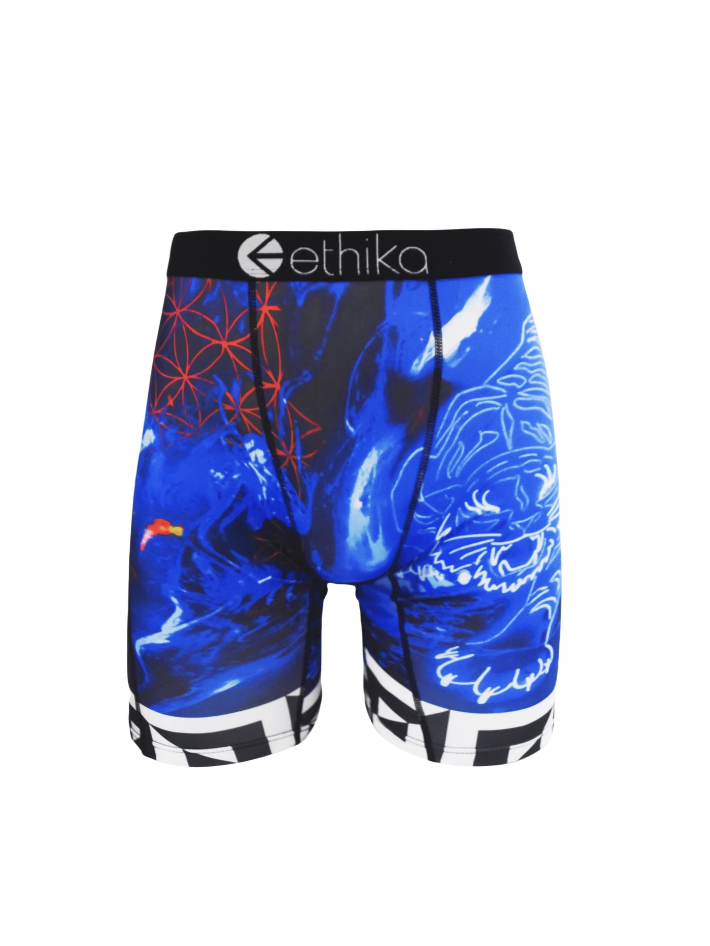 ETHIKA Herrboxers – Andningsbar Mesh-kil, Tryckta Mönster, Plus Size S–3XL