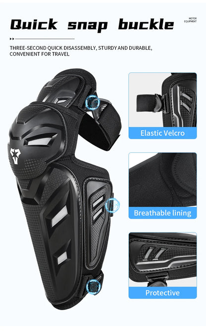 Motocross Knee Pads & Elbow Pads Set Adult Black Pink Leg And Elbow Protective Gear for Dirt Bike Motorcycle For Riding M-L