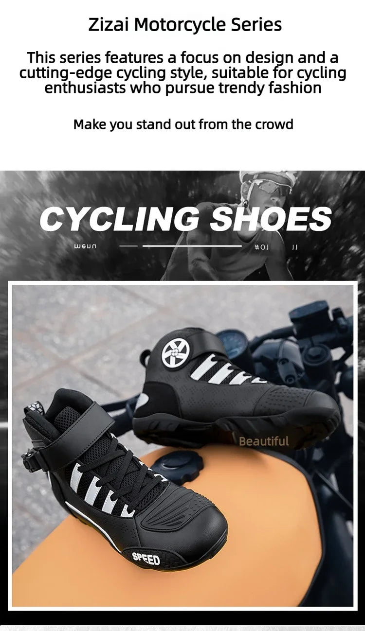 2026 New Leather Motos Breathable Anti Slip Wear-resistant Riders Boots Motorcycle Boots Men Motorbike Racing Ankle Length Shoes