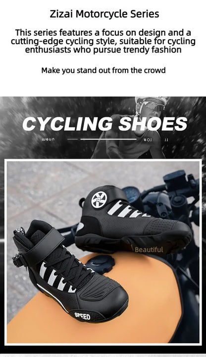 2026 New Leather Motos Breathable Anti Slip Wear-resistant Riders Boots Motorcycle Boots Men Motorbike Racing Ankle Length Shoes