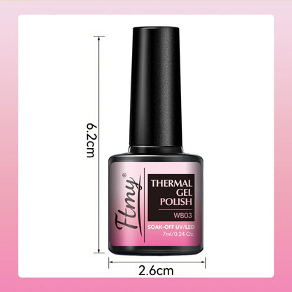 Color Changing Gel Nail Polish, Temperature-Sensitive, 7ml, Lead-Free, No Fragrance, Nail Art Manicure Gel Polish For Salon Use