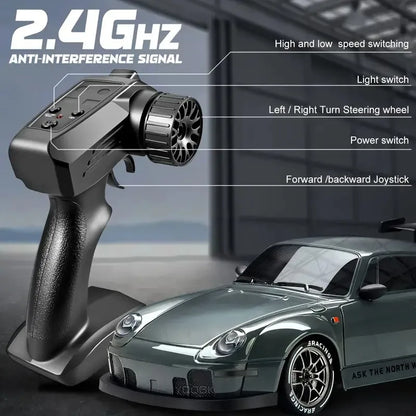 LKCOMO radiostyrd driftbil 1:24 med fyrhjulsdrift