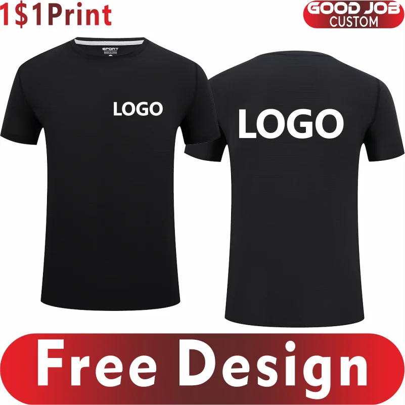 Herr Sport T-Shirt 2026 – Anpassningsbar Logotryck Brodyr Elastisk Quick Dry 9 Färger Asian S–4XL