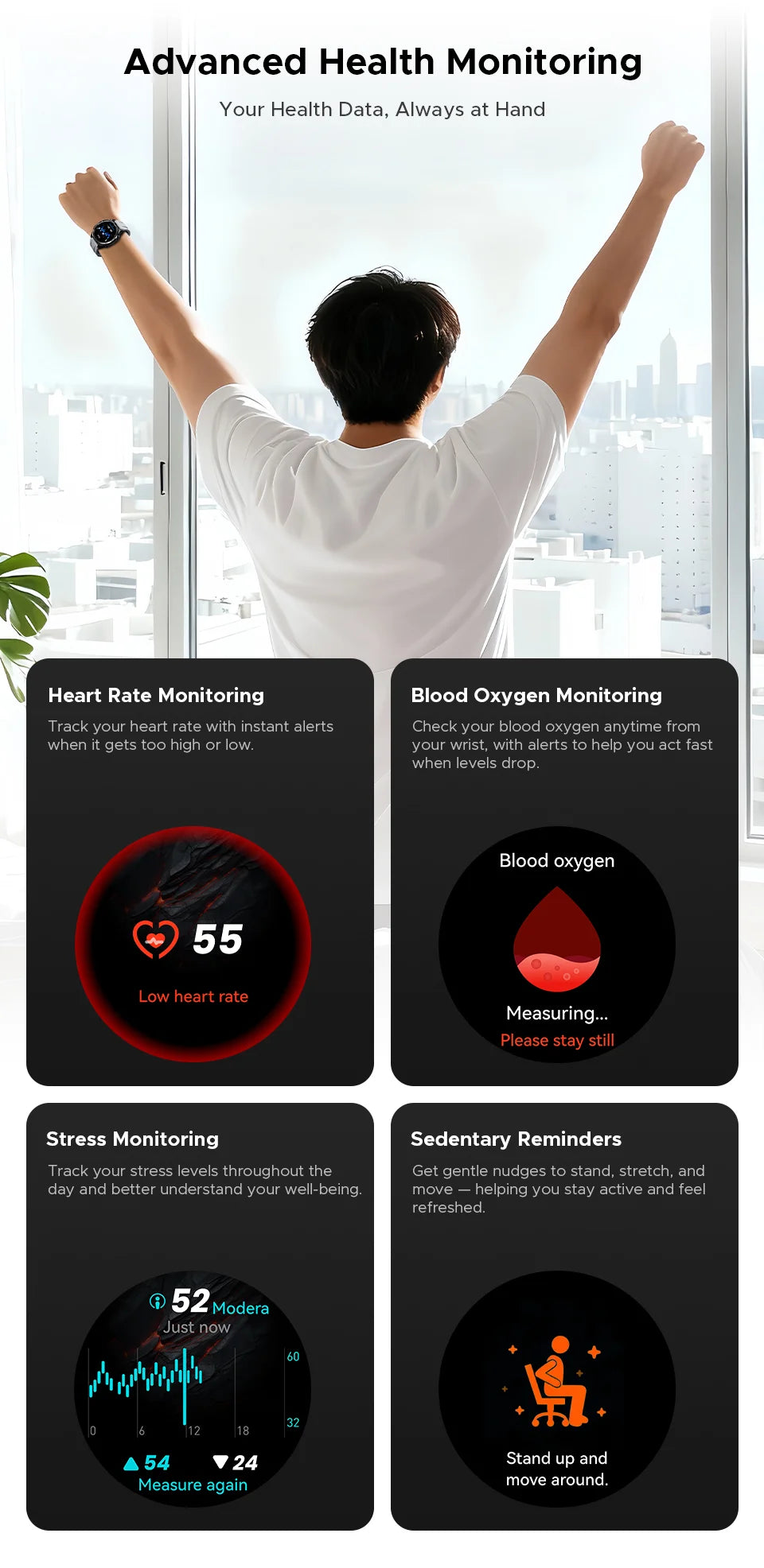 DOOGEE ANYWISE W1 PRO Smartwatch 1.43'' 5ATM Water Resistance 178 Sports Modes Health Monitoring Geomagnetic Sensor Offline Maps