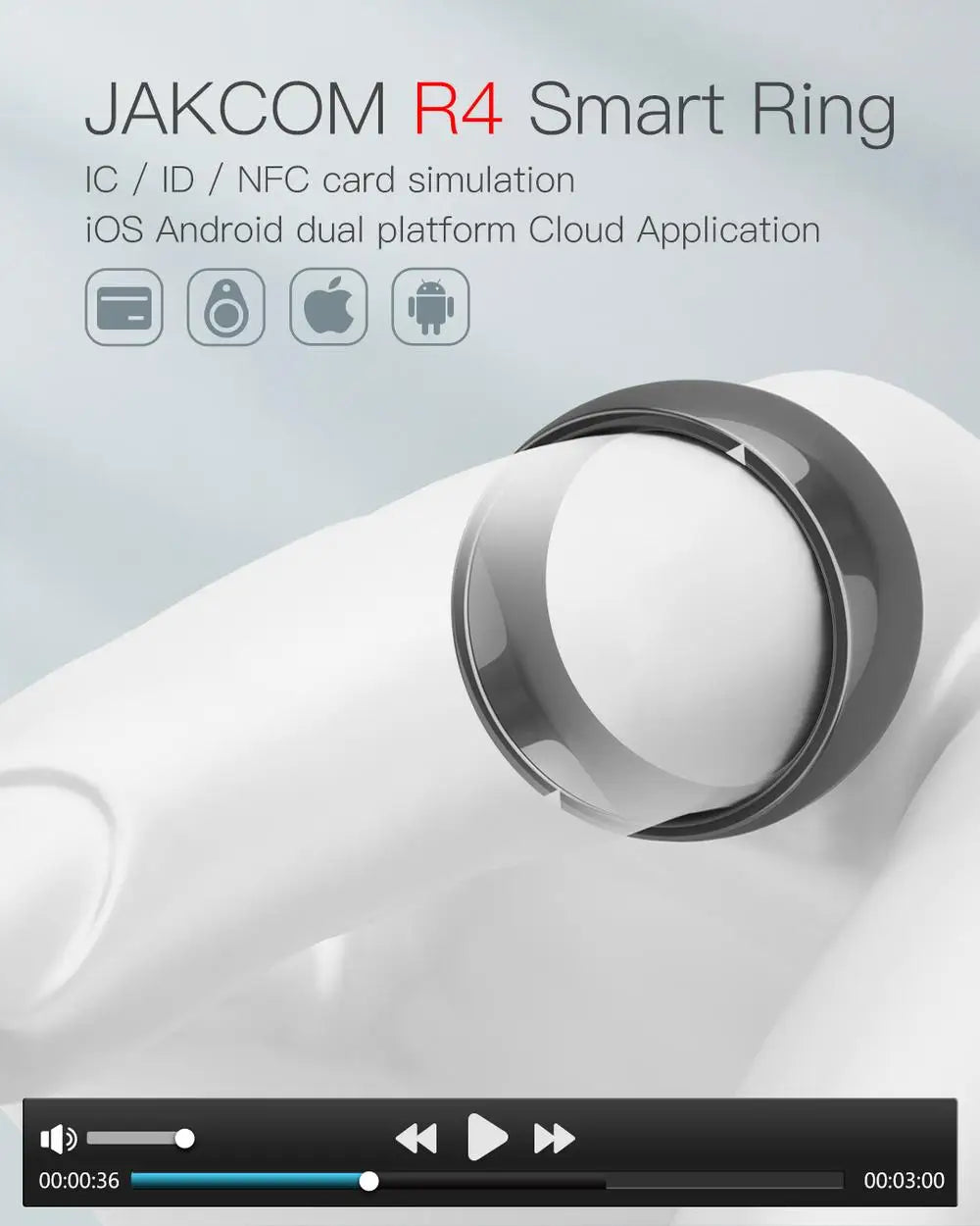 Jakcom NFC Smart Magic Finger Ring, New Technology IC/ID Module Access Card Phone Smart Accessories Fashion Ring for Android IOS