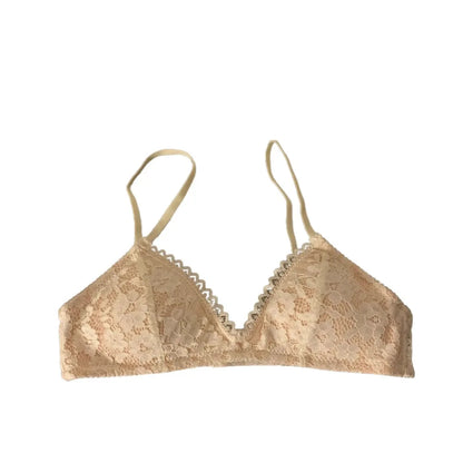 Breathable Sweet Wireless Deep V Bra Shockproof Anti-sagging Underwear for Women Thin Lingerie Lace Push Up Bra Girls