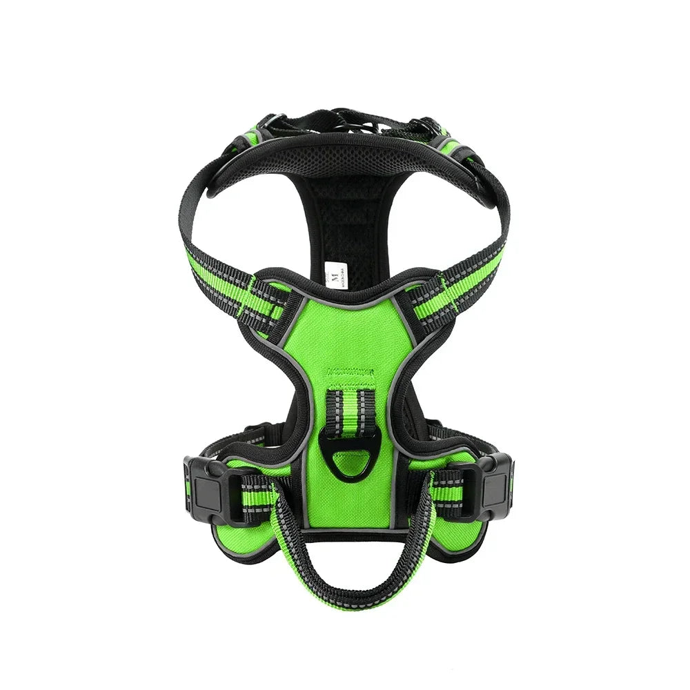 Justerbar Hundsele med Reflex – Andningsbar Oxford-väst, No-Pull, S–XL, 8 Färger