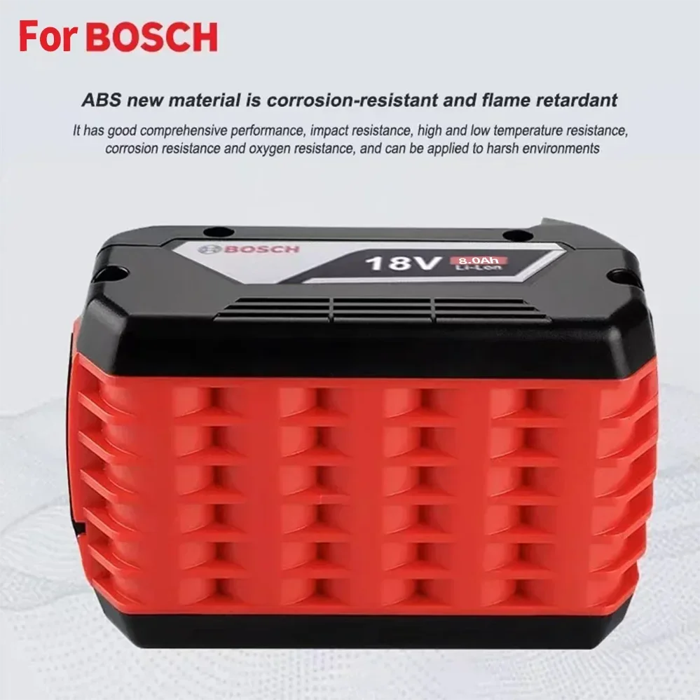 For Bosch 18V 6.0Ah, Professional Lithium Battery, Electric Rechargeable Battery, Bosch BAT609 BAT609G BAT618 BAT618G