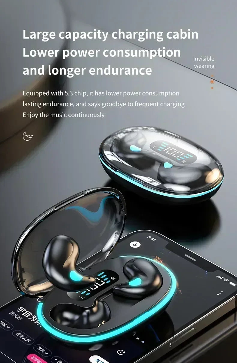X55 True Wireless Earbuds – Bluetooth 5.0 HiFi Stereo Brusreducering Sport Gaming Sleep 350mAh Fodral Lila Svart Blå Vit Khaki