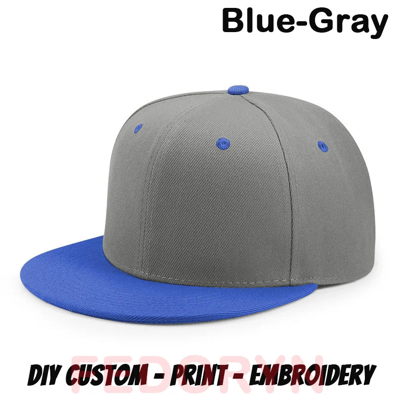 FEDORYN Snapback Keps Splice-Färger Hip Hop – 40 Färger Akryl/Polyester Justerbar Unisex Anpassad Brodyr Tryck Grossist Dropshipping