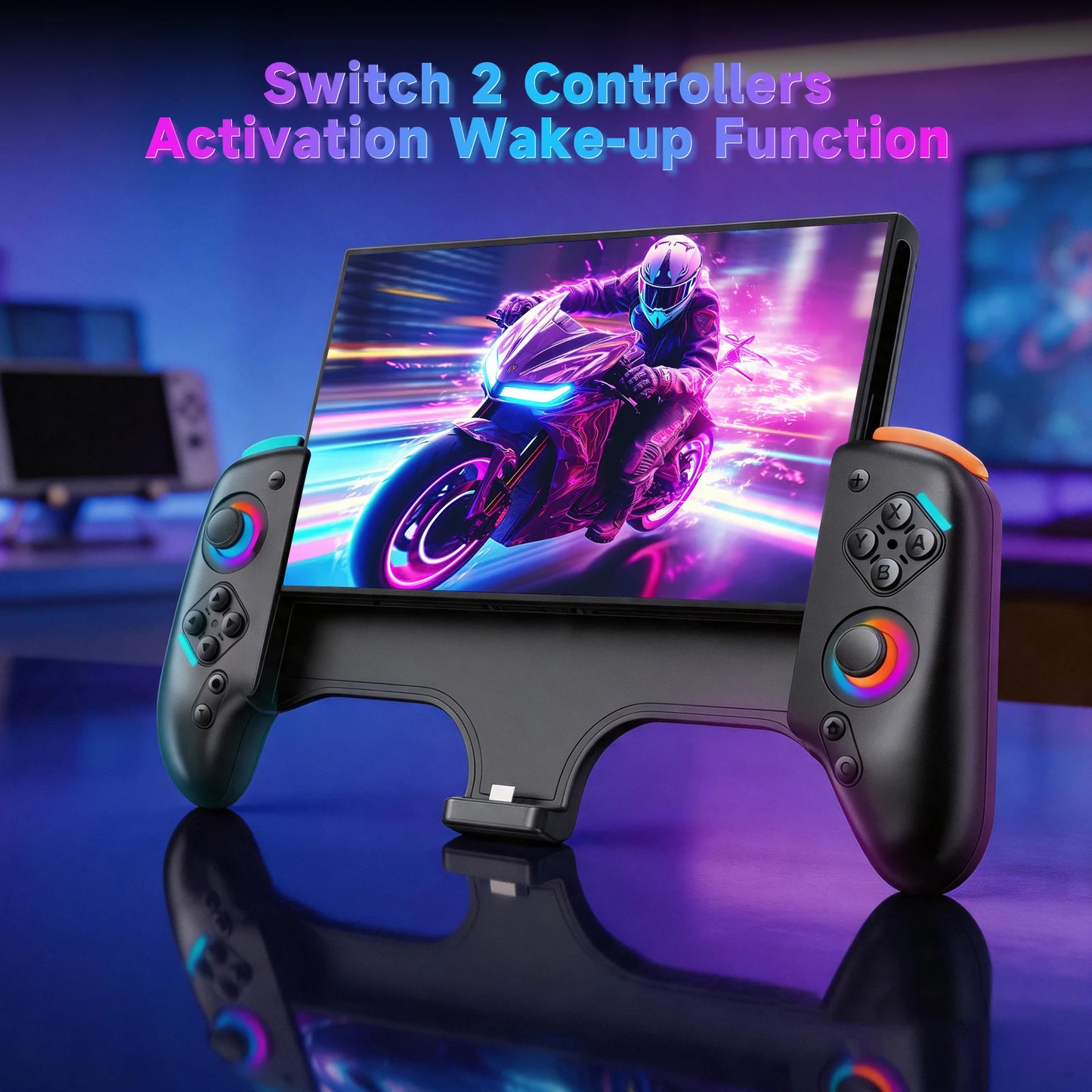 Gamepad For Nintendo Switch 2 Controller RGB 9-Axis Gyro Joypad W/ Dual Shock Turbo/Marco Programable Function Game Pad Joystick
