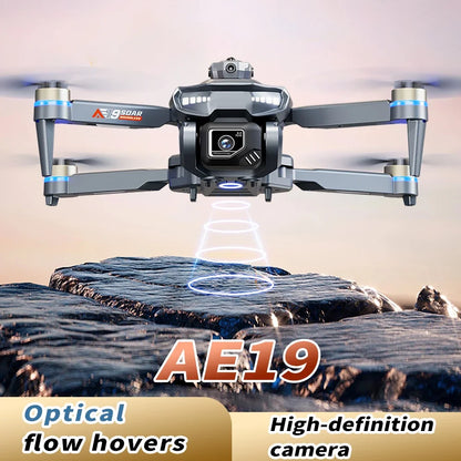 AE19 Drone, High-Definition Dual Camera, 8K Professional Obstacle Avoidance, Folding Quadcopter Toy, Remote-Controlled Aircraft