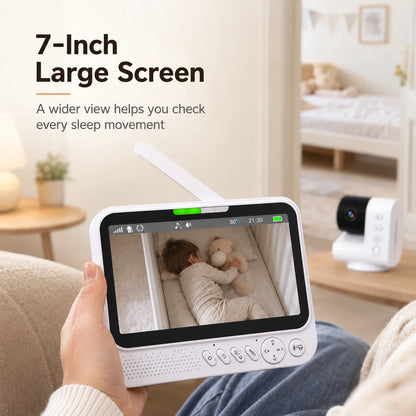 MvpSecam babyvakt med kamera och 7-tumsskärm – utan Wi-Fi