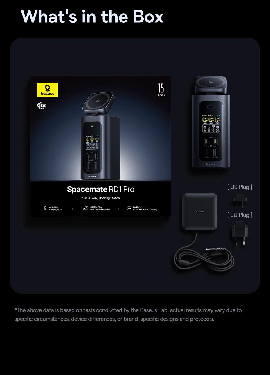 Baseus Spacemate RD1 Pro USB-C-docka – 11/12/15-i-1