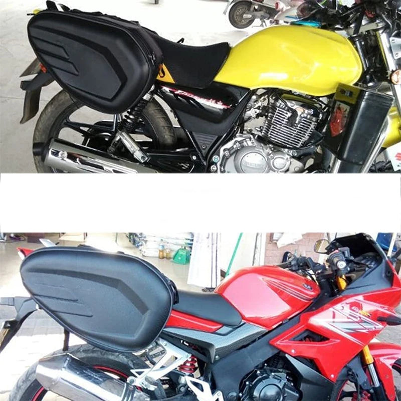 Expanderbara sidoväskor för motorcykel – modell 9001, svart