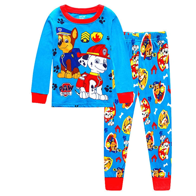 Kids PAW Patrol  Spring Autumn Long Sleeve Boys Clothing Sets Children's Pajamas Girls Cartoon Sleepwear Set Home Clothes 2pcs