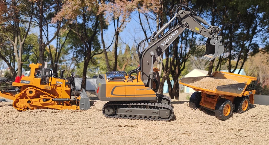 Oike 4WD Radiostyrd Grävmaskin Dumpare Bulldozer RC-bil