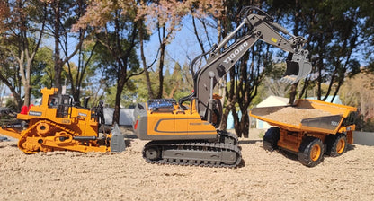 Oike 4WD Radiostyrd Grävmaskin Dumpare Bulldozer RC-bil