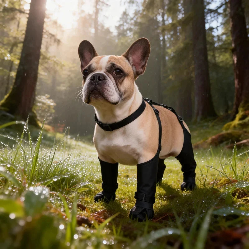 Waterproof Dog Boots Anti-Slip Dog Shoes Pet Paw Protector Dog Rain Booties Dog Outdoor Sock Shoes for Walking Running Hiking