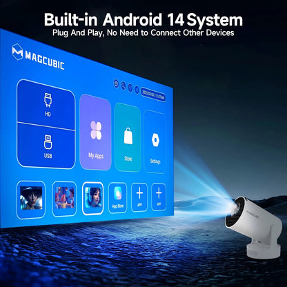 Magcubic HY300 Pro 8K HD Projector Android14 Dual Wifi6 290ANSI Allwinner H726 BT5.0 1280*720 Home Cinema Outdoor Projetor HY300