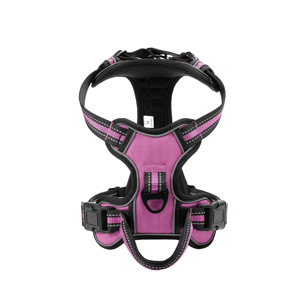 Justerbar Hundsele med Reflex – Andningsbar Oxford-väst, No-Pull, S–XL, 8 Färger