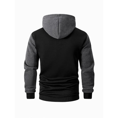 Herr Oversized Hoodie med Dragkedja – Casual Sweatshirtjacka, 3 Färger
