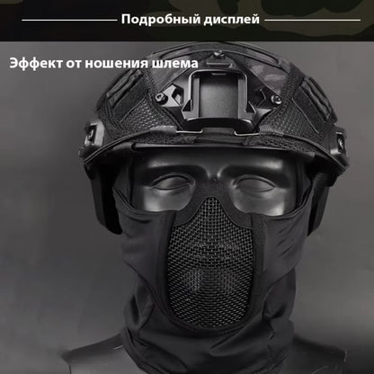 Taktisk balaclava halvmask med andningsbart nät