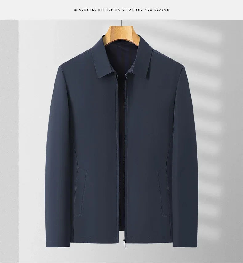 Herr Businessjacka – Smart Casual Kavajtröja med Nedfälld Krage, Vår & Höst, 4 Färger
