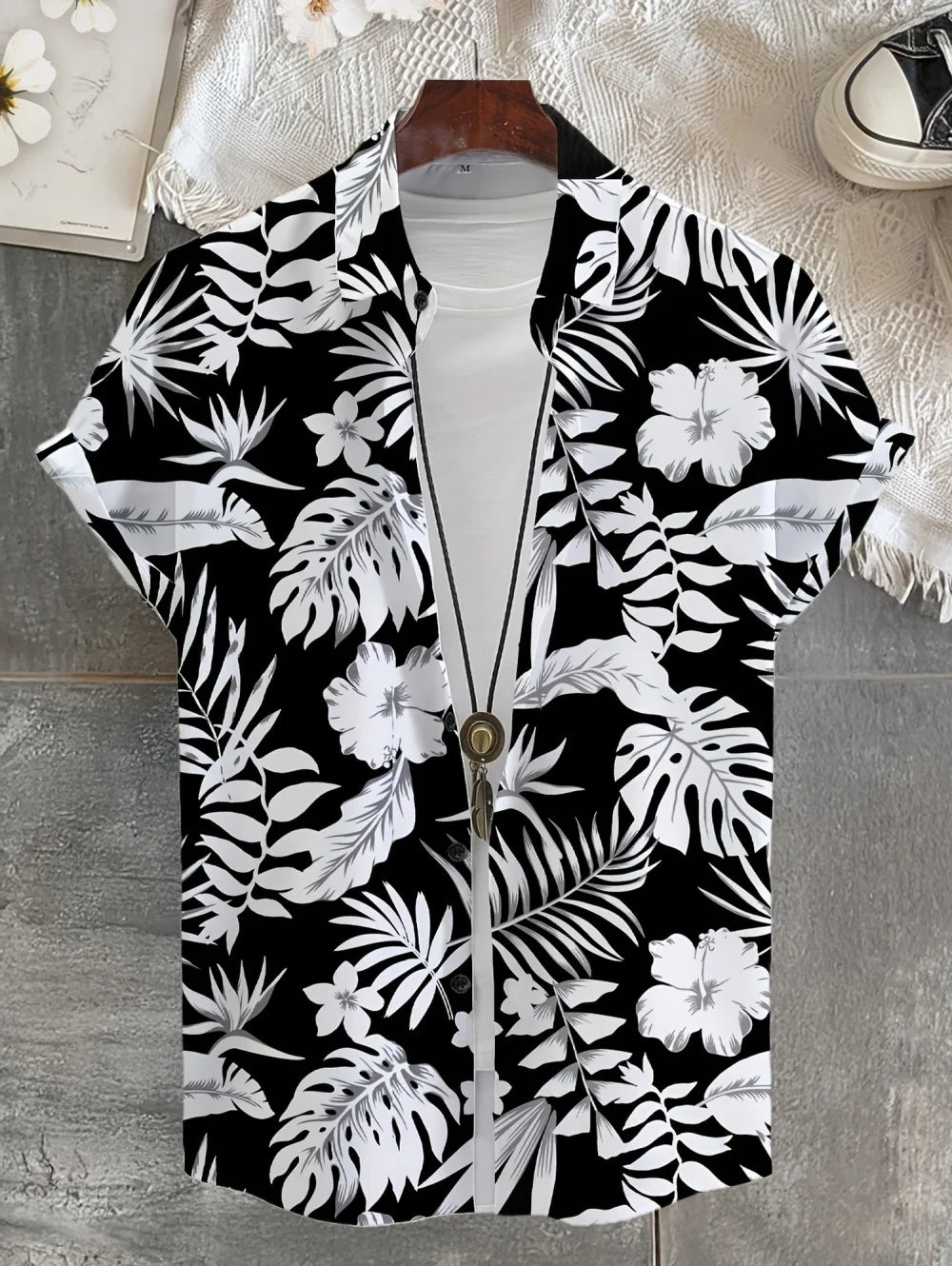 New Men's 3D Printed Hawaiian Shirt Loose Short-Sleeved Family Wear Parents and Children Shirts Beach Vacation Kids's Clothing