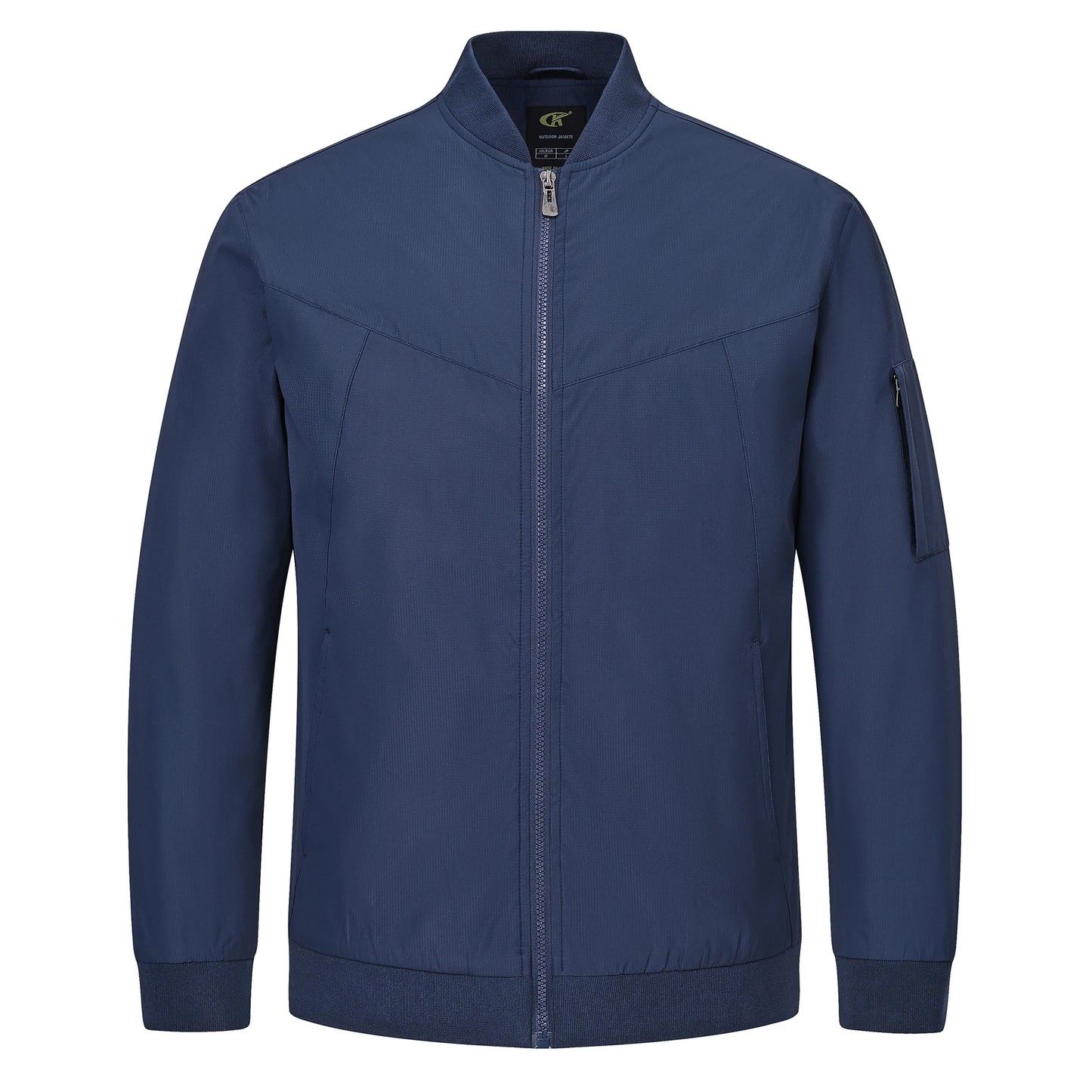 Men's Lightweight Windbreaker Jacket Causal Fashion Stylish BaseBall Coat with Side Inner Pocket for Work Golf Fishing