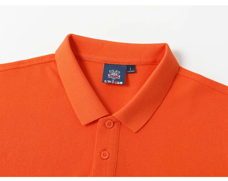 Polo-shirt med Eget Tryck eller Logotyp – 100% Bomull, Unisex S–6XL (Asian)