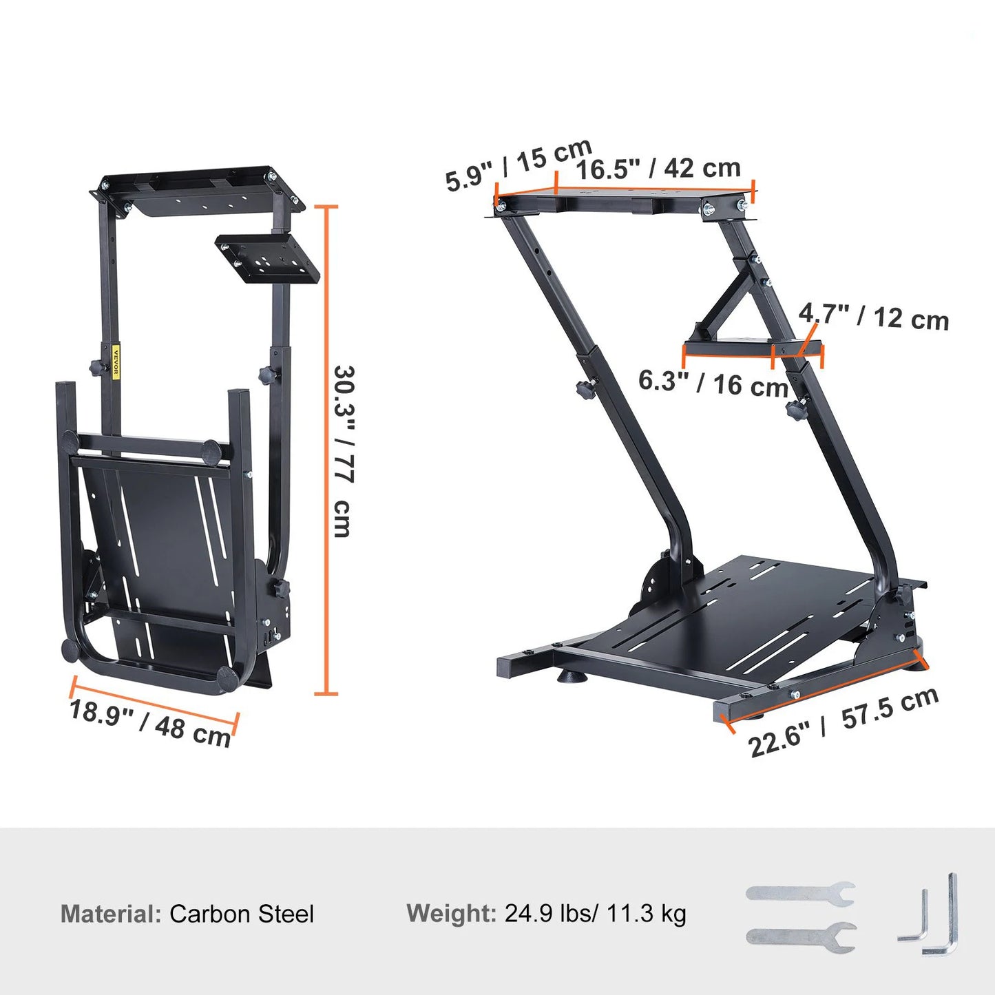 Racing Simulator Self-Career Steering Wheel Stand with Optional Shifter Mount for Xbox PS PlayStation for Logitech G27 G29 Gaming Wheel Stand Wheel Pedals