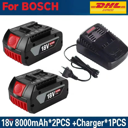For Bosch 18V 6.0Ah, Professional Lithium Battery, Electric Rechargeable Battery, Bosch BAT609 BAT609G BAT618 BAT618G