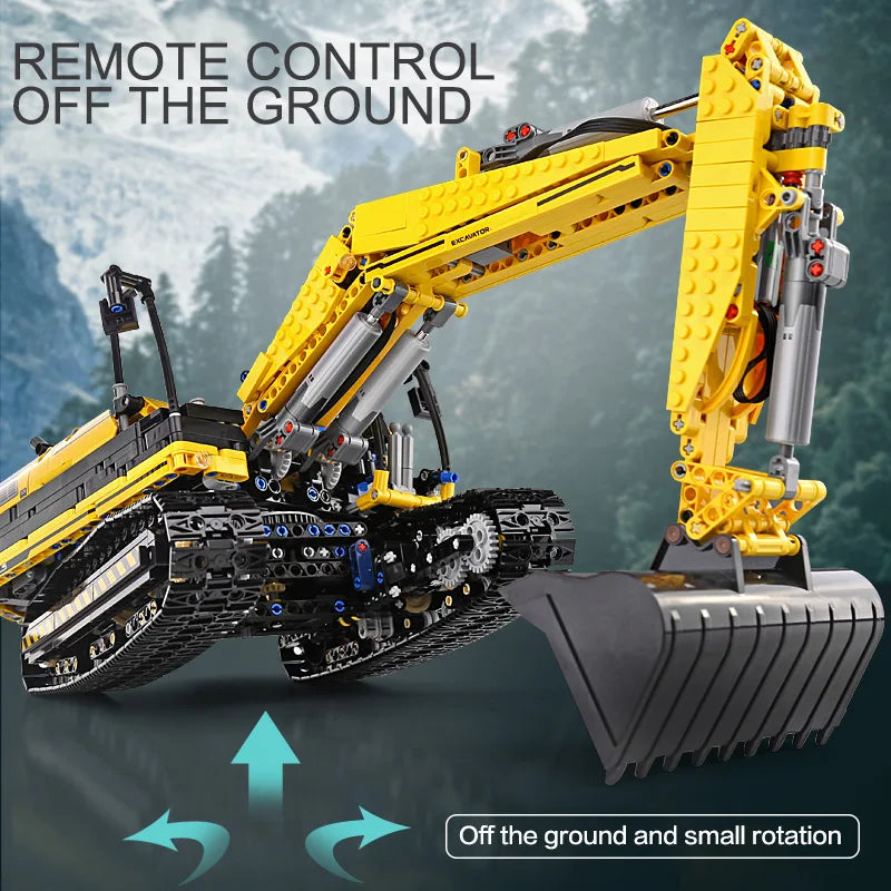 Mould King 13112 Technical Car Toys The MOC-2513 APP&RC Motorized Excavator Model Building Blocks Bricks Kids Christmas Gift