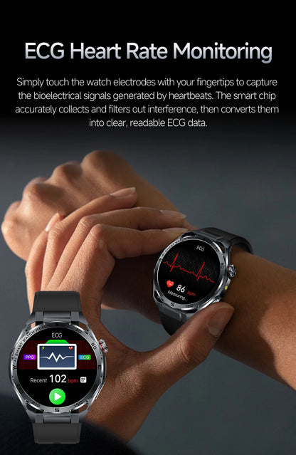 2026 New AI Health Care Accurate Detection ECG Smart Watch Blood Pressure lipids Uric Acid Analysis Bluetooth Call Smart Watches