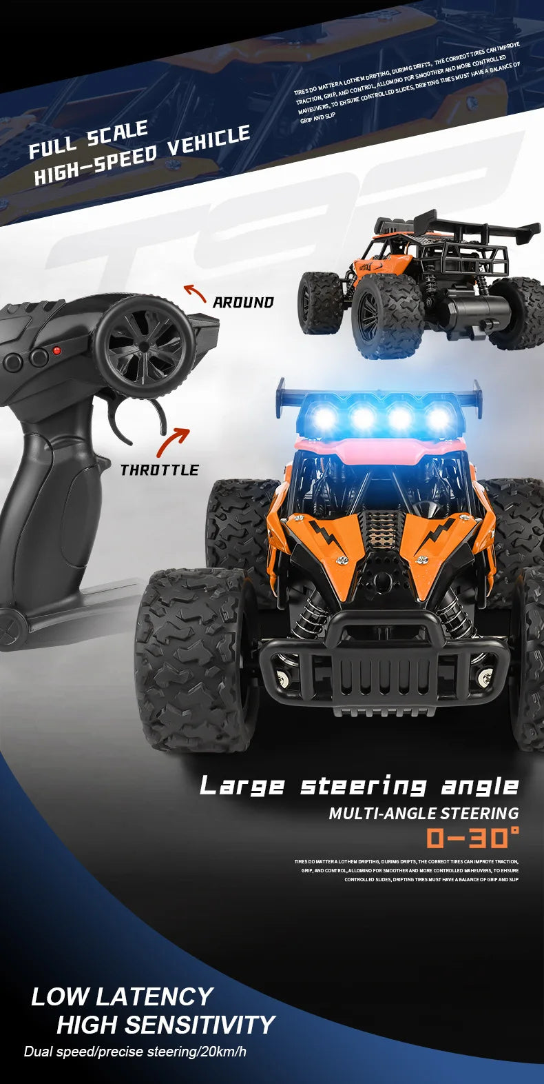 Oike RC-bil 1:16 modelleksak med fjärrkontroll