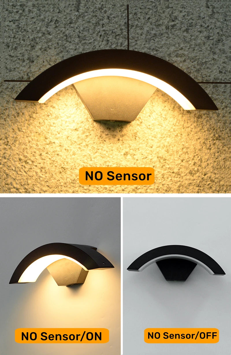 Khelsse Utomhusvägglampa LED IP65 – PIR Rörelsesensor 12/24/30/36W 150lm/W Varmvit Neutralvit Kallvit Aluminium 2år Garanti